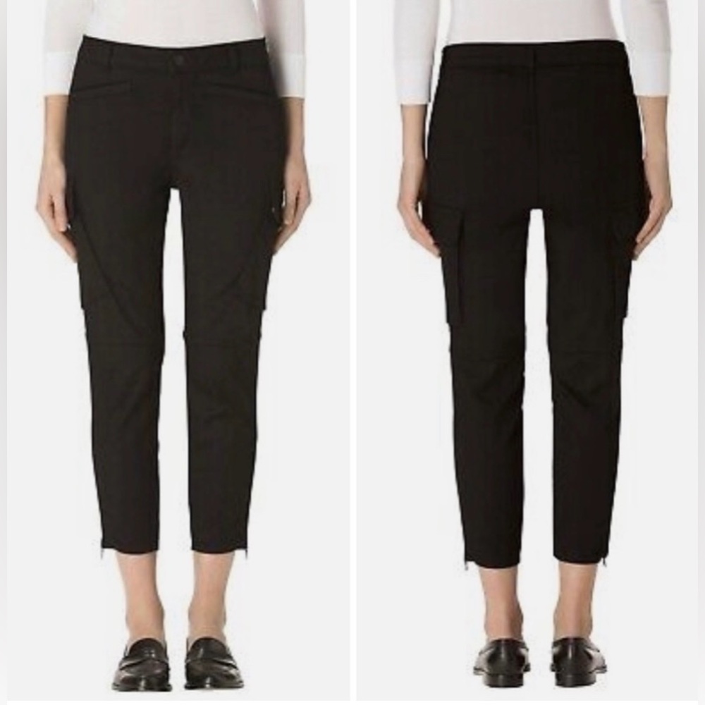 J Brand Black Margo Vacation Utility Cargo High Rise Skinny Cropped Pant Jeans